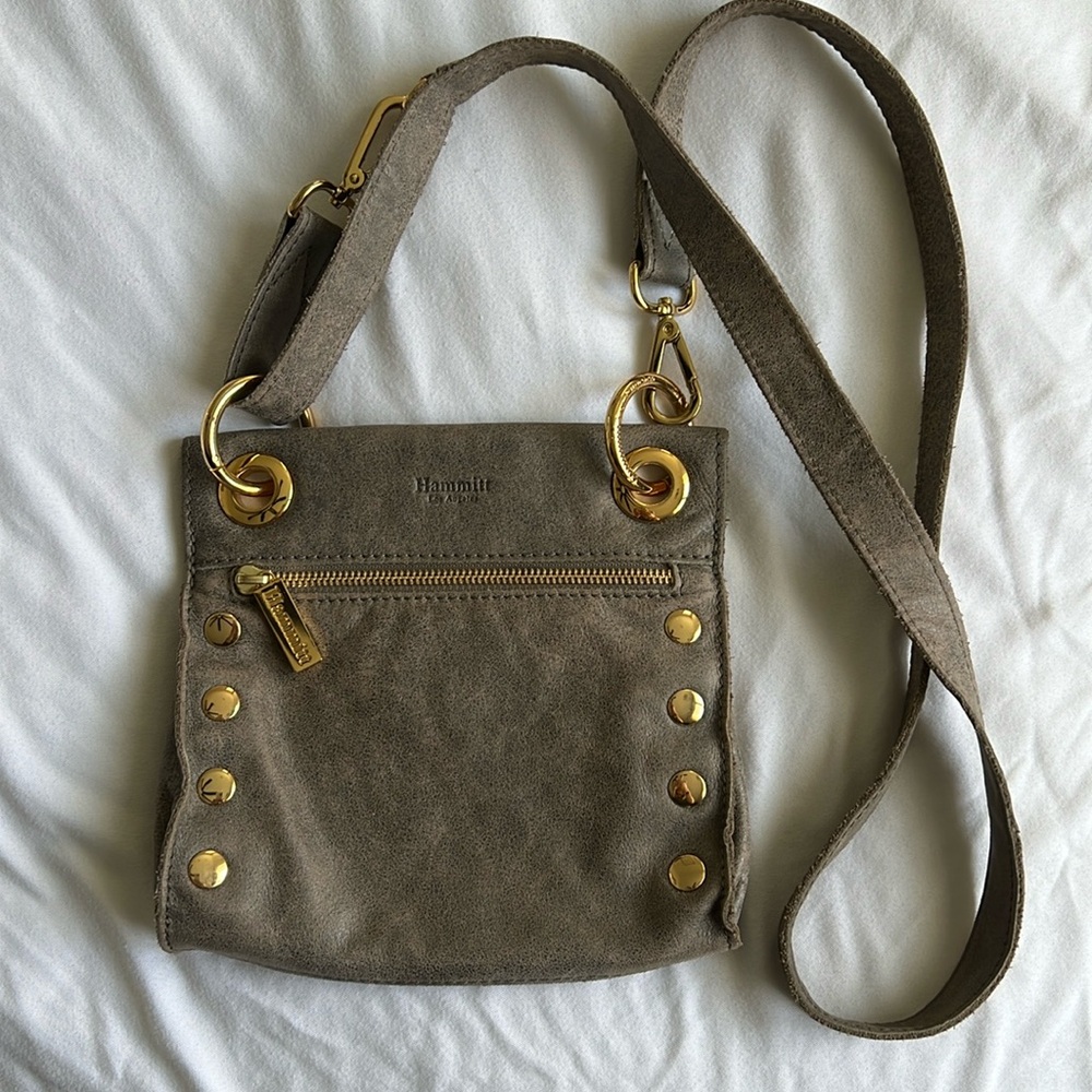 Hammitt Cross Body Beige Suede purse